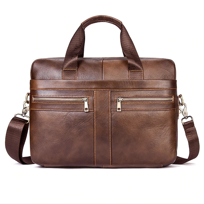Men's Genuine Leather Casual Briefcase