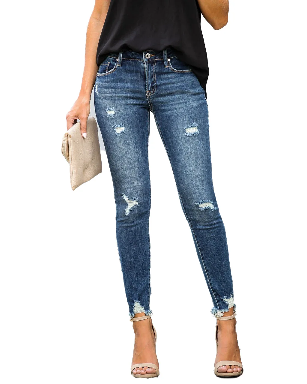 Women's Skinny Mid-Waist Jeans