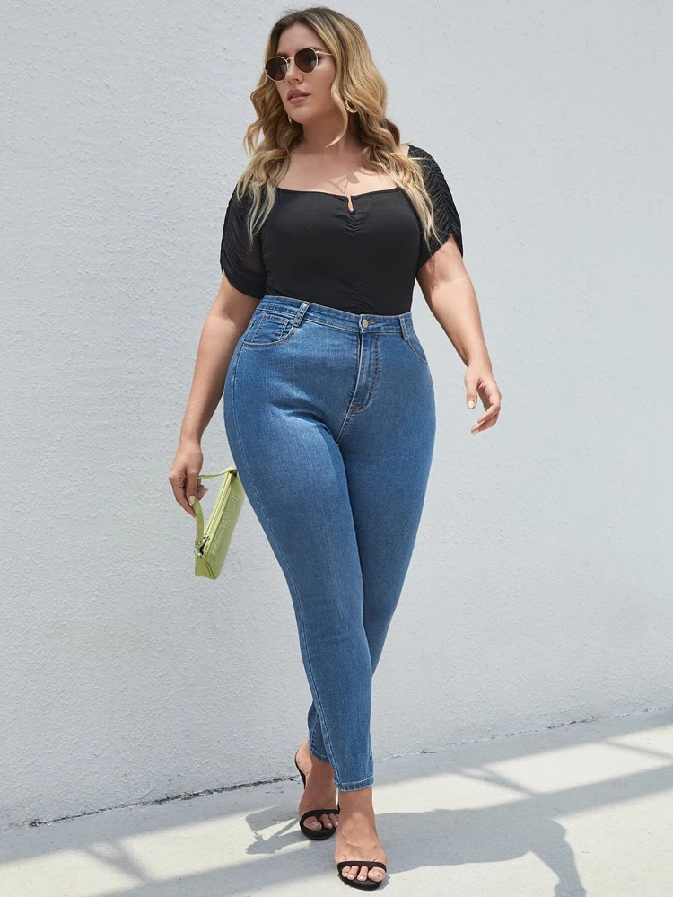 7XL Elastic Denim Pants 7XL Elastic Denim Pants