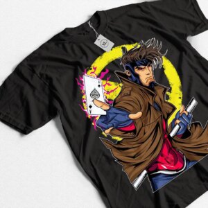 Gambit Card Trick Men's X-Men T-Shirt Grey Unisex Shirt All Size Us