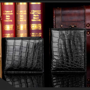 Classic Style Crocodile Leather Unisex Wallet