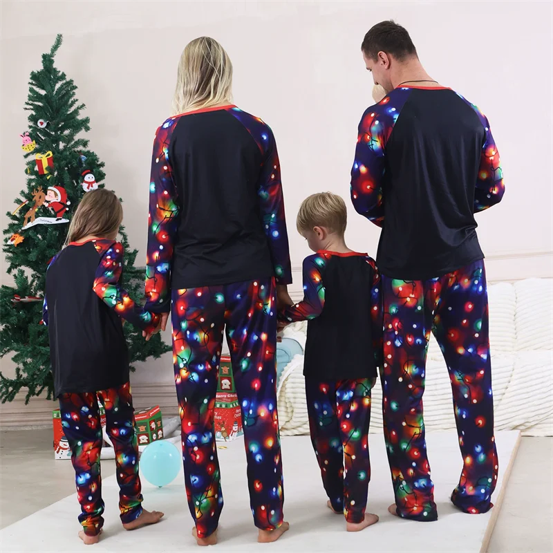 Christmas Family Matching Sets 2025 Father Mother Children Cartoon Pajamas+Pants 2Pcs Xmas Parent-Children Homewear Clothes Suit - Image 3