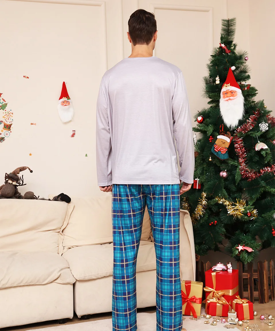 Family Matching Xmas Pajamas Outfits Set Deer Printed 2026 Christmas Family Look Same Adult Kids Mother Daughter Pyjamas Clothes