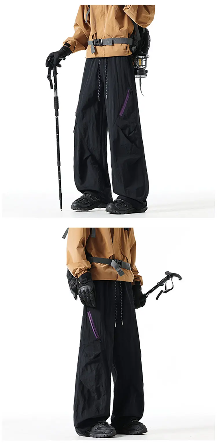 Unisex Windproof & Waterproof Outdoor Hiking Pants with Side Zipper Design