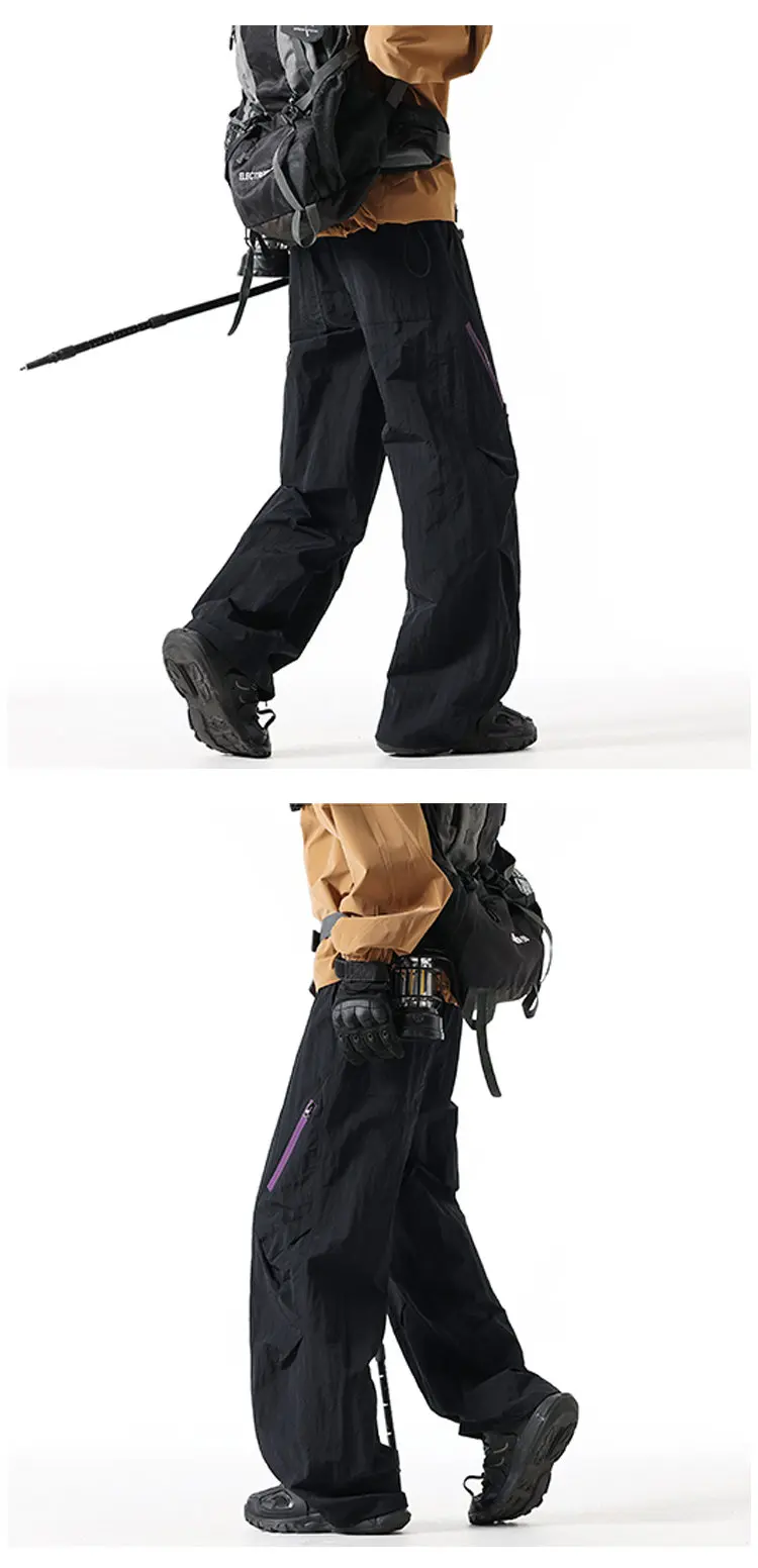Unisex Windproof & Waterproof Outdoor Hiking Pants with Side Zipper Design