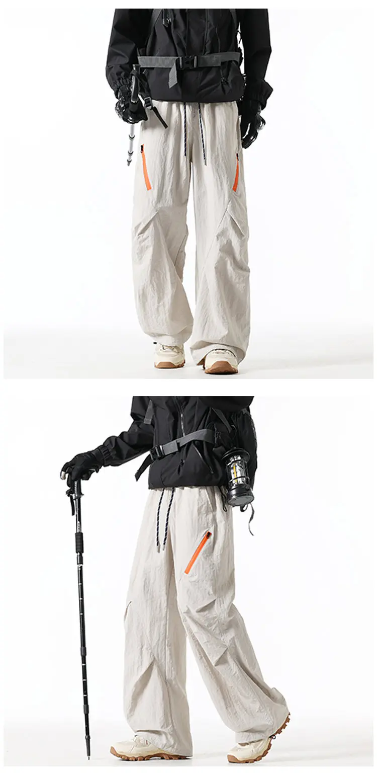 Unisex Windproof & Waterproof Outdoor Hiking Pants with Side Zipper Design