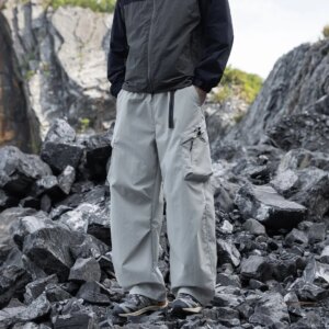 Mountain Waterproof Track Pants Men Women Loose Casual Multi-pocket Straight Outdoor Hiking Cargo Pants Unisex Trousers