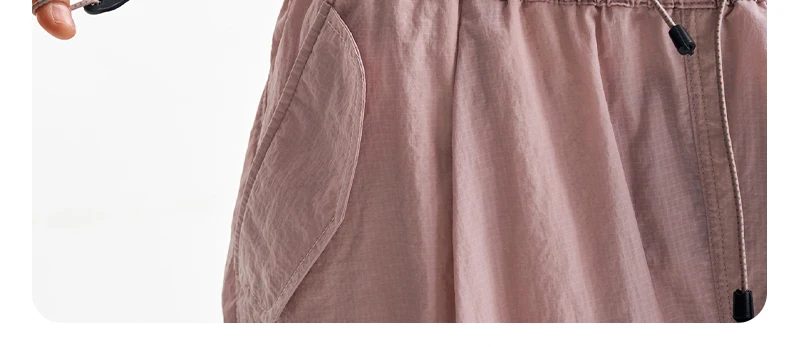 Unisex Water Repellent Quick Dry Casual Pants Baggy Straight Leg Trousers with Drawstring Elastic Waist for Outdoor Streetwear
