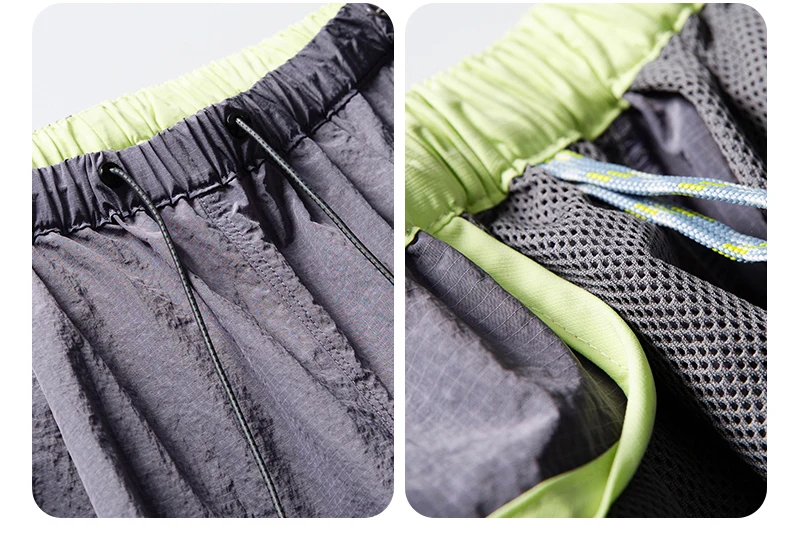 Unisex Water Repellent Quick Dry Casual Pants Baggy Straight Leg Trousers with Drawstring Elastic Waist for Outdoor Streetwear