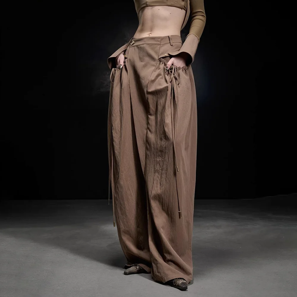 Winter New Unisex Solid Color Straight Leg Pants American Retro Fashion Trend High Street Casual Loose Simple Neutral Bottoms - Image 2