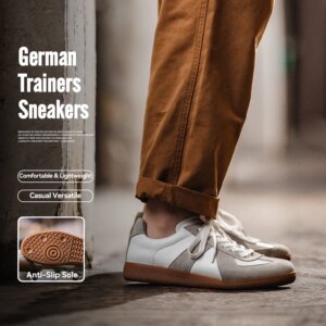 Maden Vintage Patchwork German Trainer Sneakers Unisex Spring and Summer Sports Casual Shoes Lace-up Outdoor Shoes
