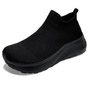 Couple's Wide-Toe Sneakers, Ultra-Light, Elastic, Height-Increasing, Breathable Mesh Casual Walking Slip-On Sock Shoes for Men and Women