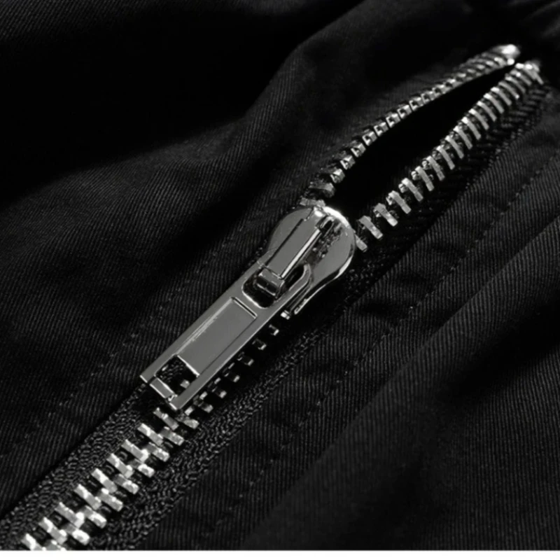 Mens Cargo Shorts Dark Drawstring Multi Pocket Shorts Harajuku Unisex Loose Fit Five Length Straight Leg Casual Streetwear New