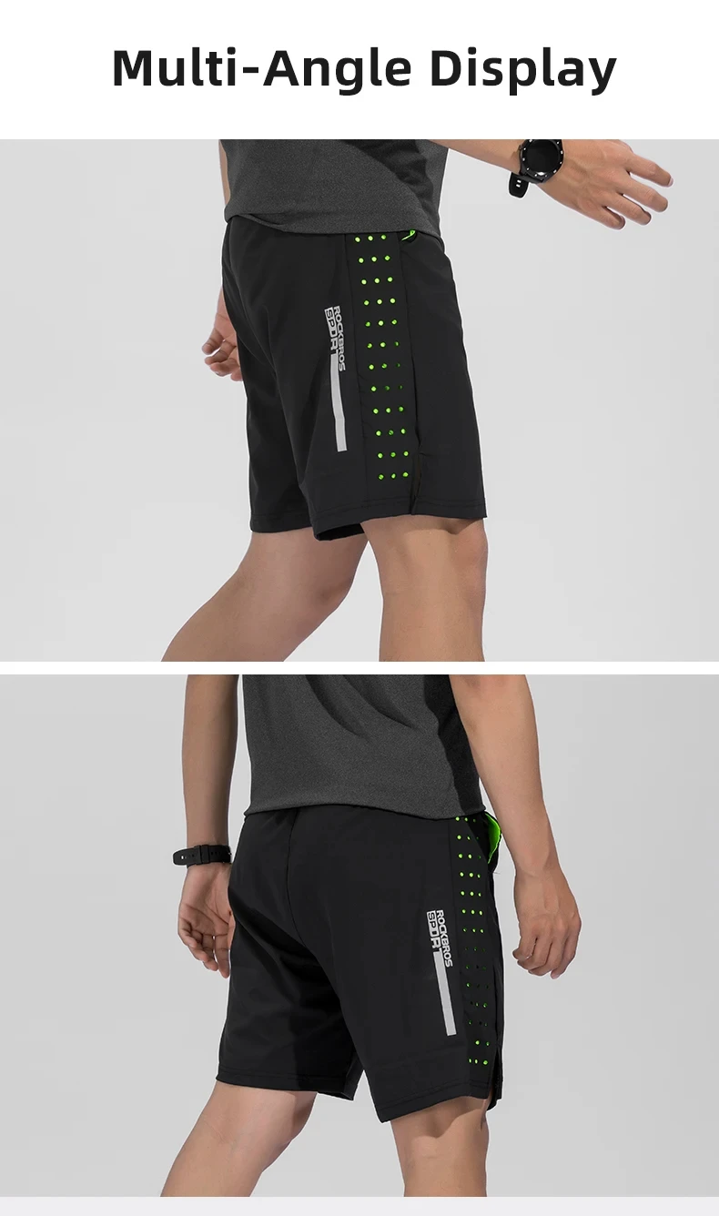 ROCKBROS Sports Shorts Breathable Running Shorts Unisex Summer Quick-drying Casual Spandex Jogging Fitness Trousers