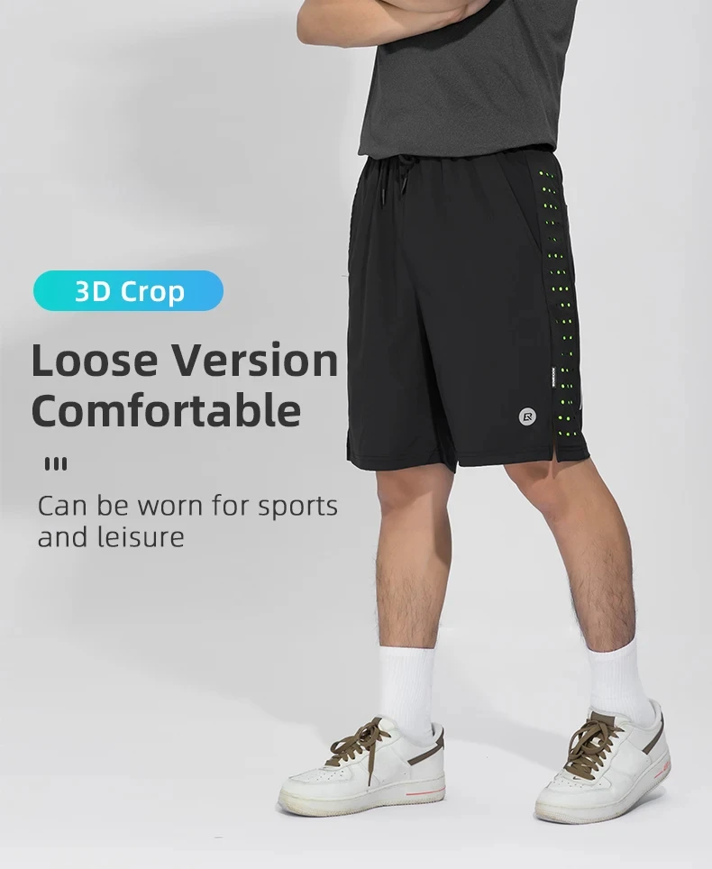 ROCKBROS Sports Shorts Breathable Running Shorts Unisex Summer Quick-drying Casual Spandex Jogging Fitness Trousers