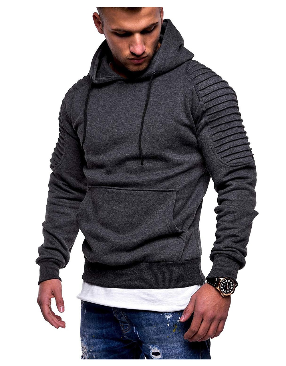 Cotton Men's Hoodie with Front Pocket Cotton Men's Hoodie with Front Pocket