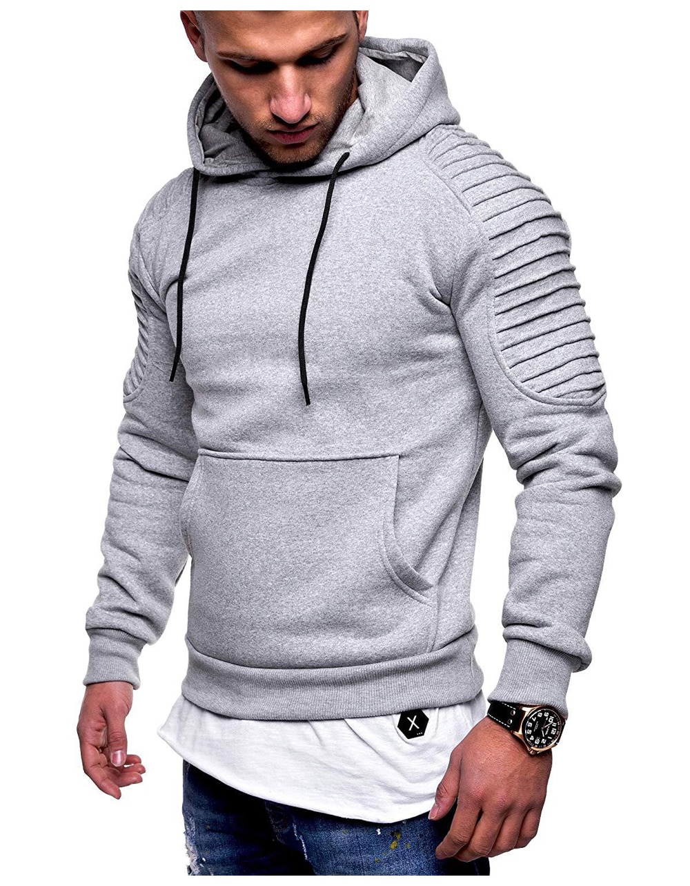 Cotton Men's Hoodie with Front Pocket Cotton Men's Hoodie with Front Pocket