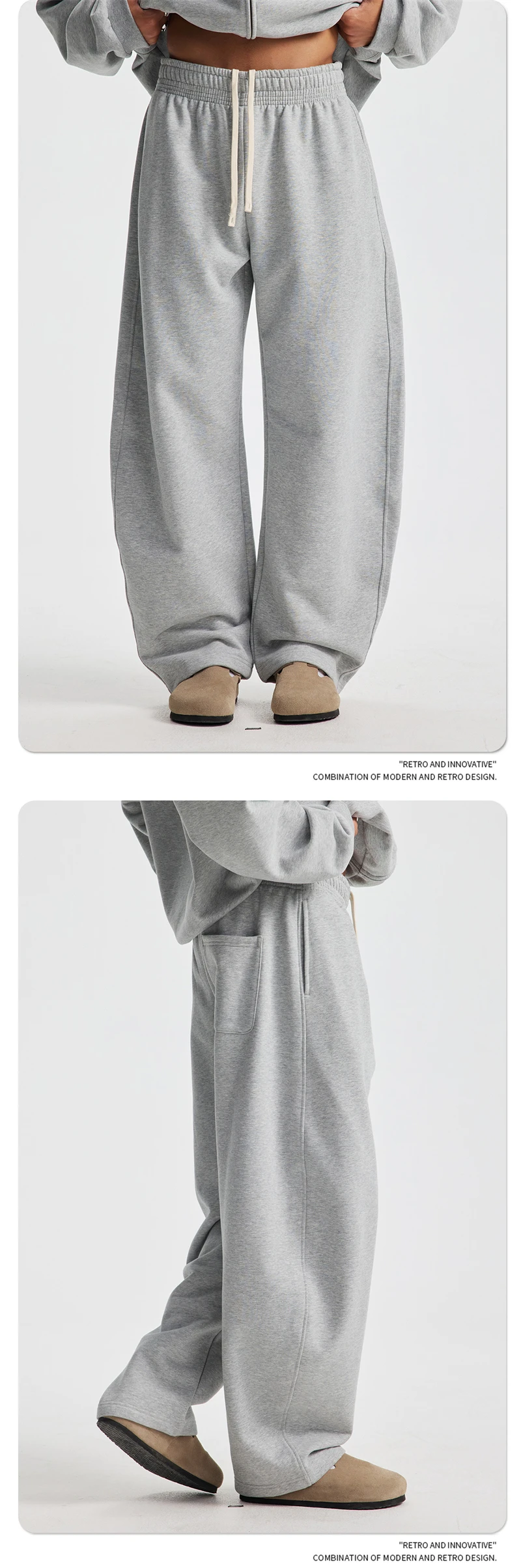 ZODF 2025 Winter 430gsm Man Fleece Straight Pants Unisex Casual Oversized Thick Keep Warm Trousers Sweatpants HY1170