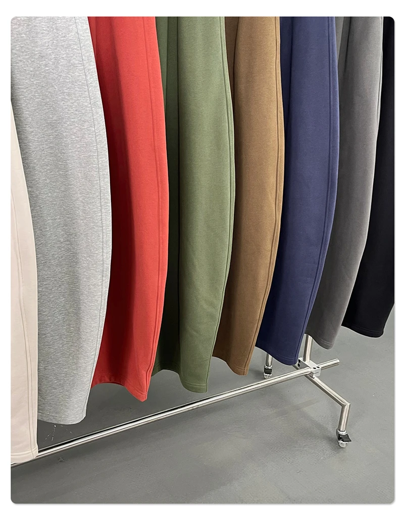 ZODF 2025 Winter 430gsm Man Fleece Straight Pants Unisex Casual Oversized Thick Keep Warm Trousers Sweatpants HY1170
