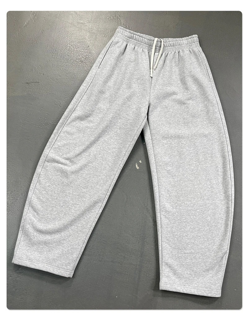 ZODF 2025 Winter 430gsm Man Fleece Straight Pants Unisex Casual Oversized Thick Keep Warm Trousers Sweatpants HY1170