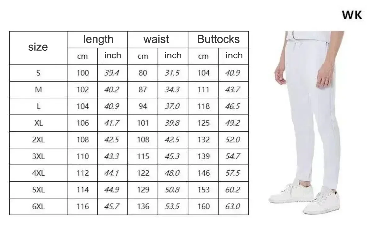 Men Women Unisex Quick Dry Casual Long Trousers Side Contrast Stripe Pants Outdoor Straight‑Leg Hip Hop Streetwear Sweatpants