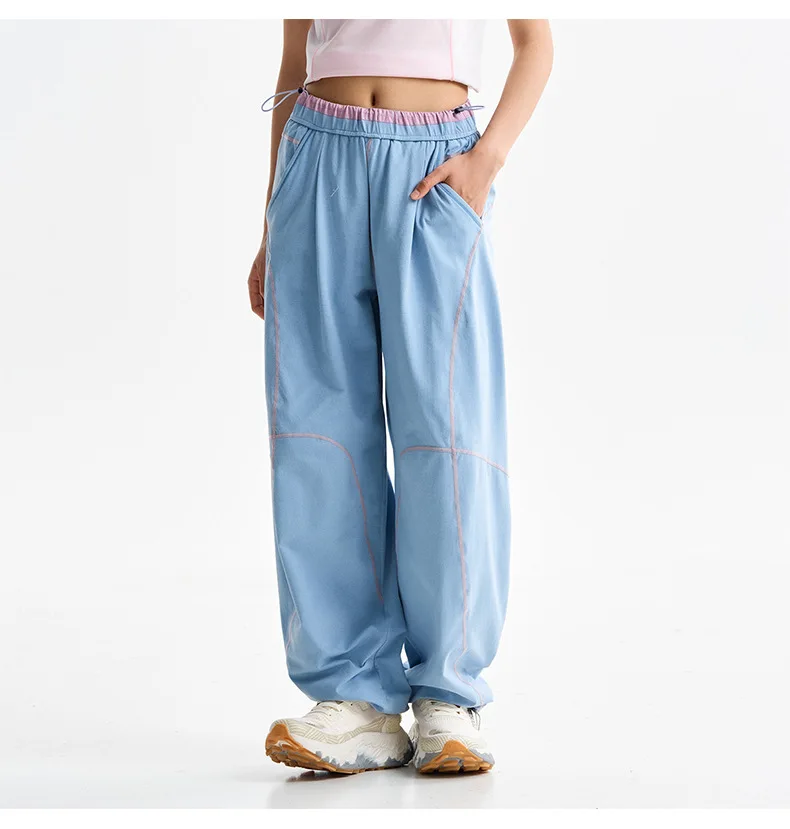 Men Women Outdoor Hiking Quick Dry Loose Casual Sport Trousers Streetwear Lightweight Knitted Pants Unisex Joggers Sweatpants