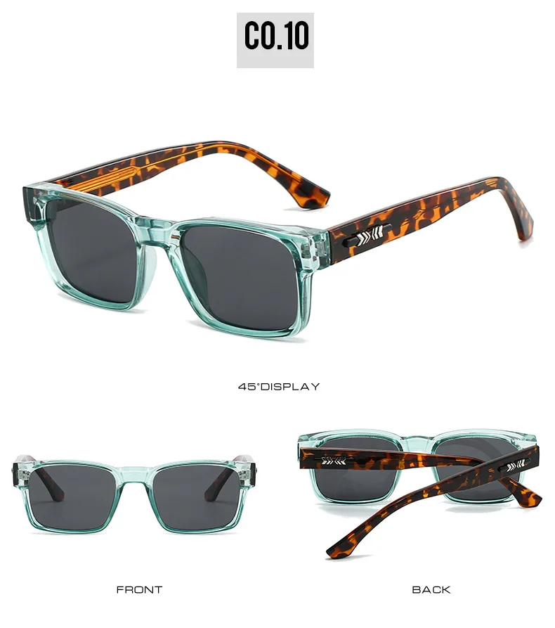 Quality Square Polarized Sunglasses Men Metal Core UV400 Unisex Sun Glasses Travel Hiking Beach Fishing Eyewear