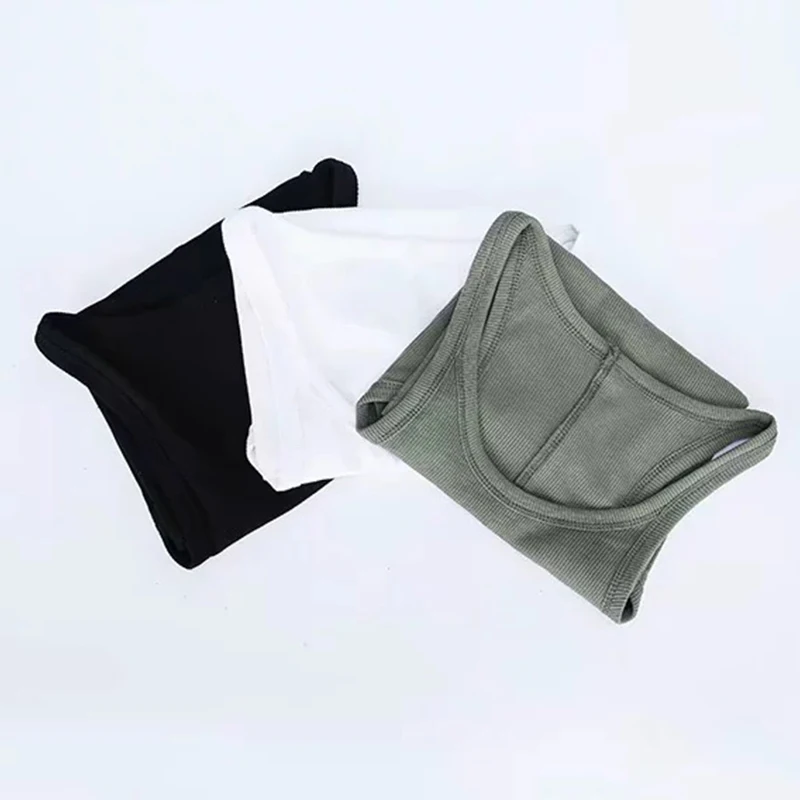 Solid Color Basic Ribbed Knitted Tank Top Solid Color Basic Ribbed Knitted Tank Top