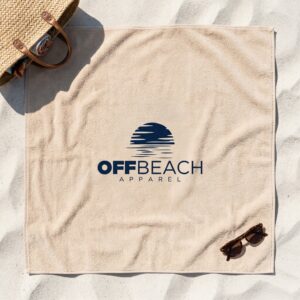 Beige Plush Beach Towel